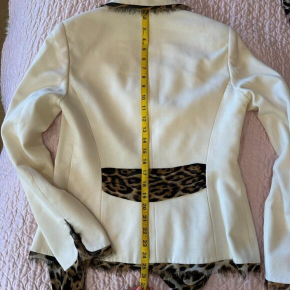 Carlisle Silk Suit Set skirt jacket 2 two pieces animal print cream pristine - Picture 13 of 16
